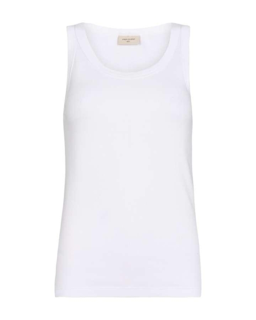 Freequent knitted tank top Brilliant white