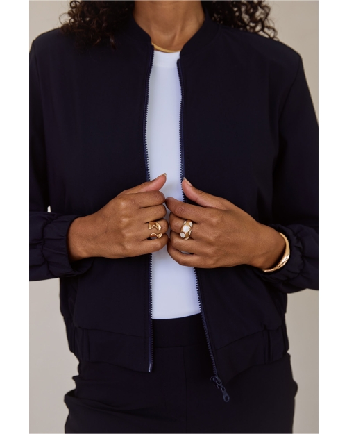 Studio Anneloes Benja bomber jacket 6900 Dark Blue