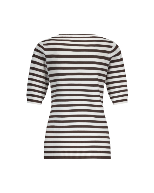 Studio Anneloes Luna ssl stripe pullover 1187 off white/espresso