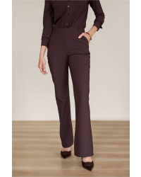 Studio Anneloes Flair bonded trousers 8700 espresso