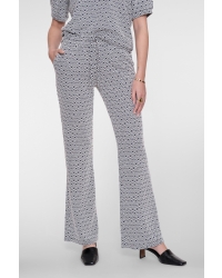 Geisha Pants jacquard 10 off-white/navy