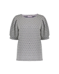 Geisha Top jacquard 10 off-white/navy