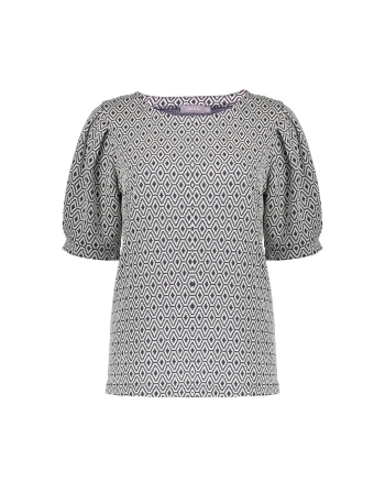 Geisha Top jacquard 10 off-white/navy