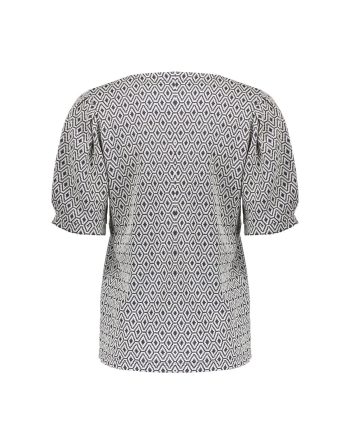 Geisha Top jacquard 10 off-white/navy