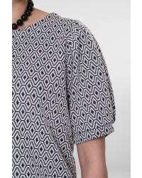 Geisha Top jacquard 10 off-white/navy
