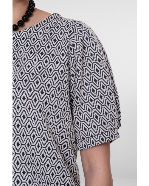 Geisha Top jacquard 10 off-white/navy