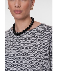 Geisha Top jacquard 10 off-white/navy