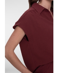 Geisha Blouse crinckle 481 cherry