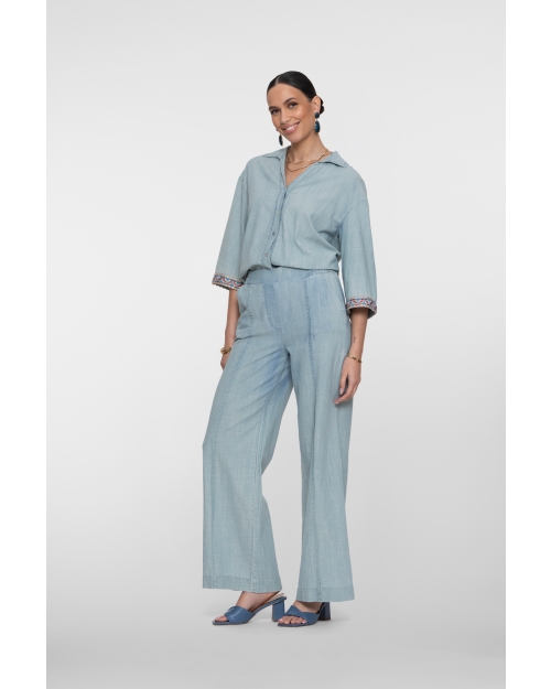 Geisha Pants chambray 635 jeansblue
