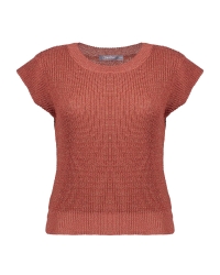 Geisha Pullover lurex sleeveless 743 stone red/gold
