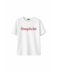 Geisha T-shirt simplicite 10 off-white/red