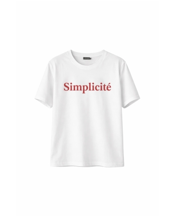 Geisha T-shirt simplicite 10 off-white/red