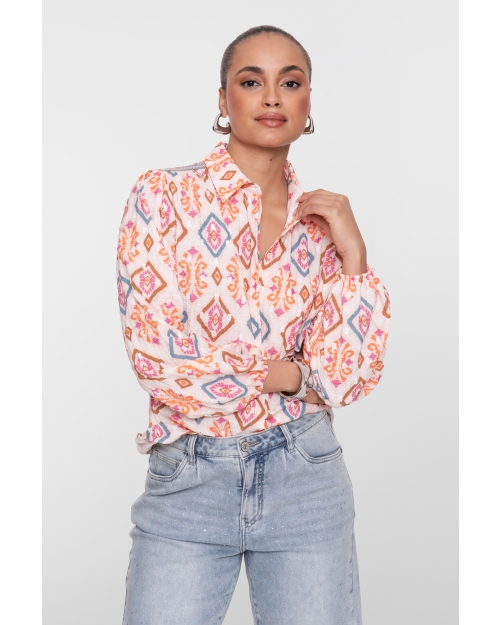 Geisha blouse 422 light pink/chambray
