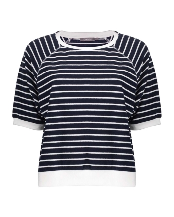 Geisha T-shirt stripe 675 navy/white