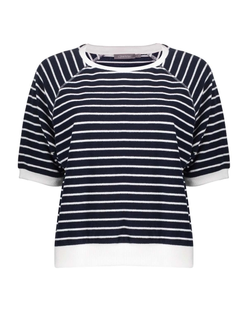 Geisha T-shirt stripe 675 navy/white