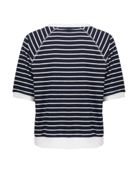 Geisha T-shirt stripe 675 navy/white