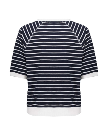 Geisha T-shirt stripe 675 navy/white