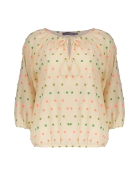 Geisha top 718 ecru/green/blush
