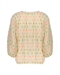 Geisha top 718 ecru/green/blush