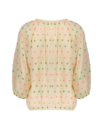 Geisha top 718 ecru/green/blush