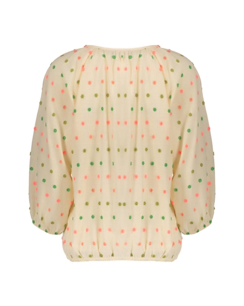 Geisha top 718 ecru/green/blush