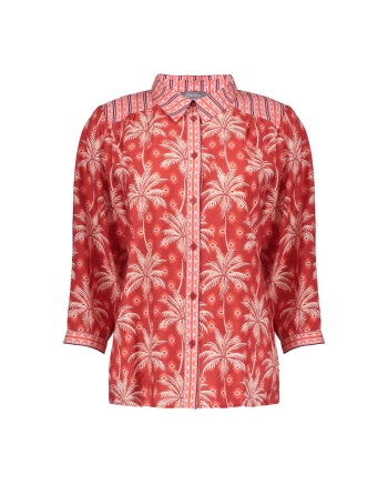 Geisha blouse 450 red/ecru