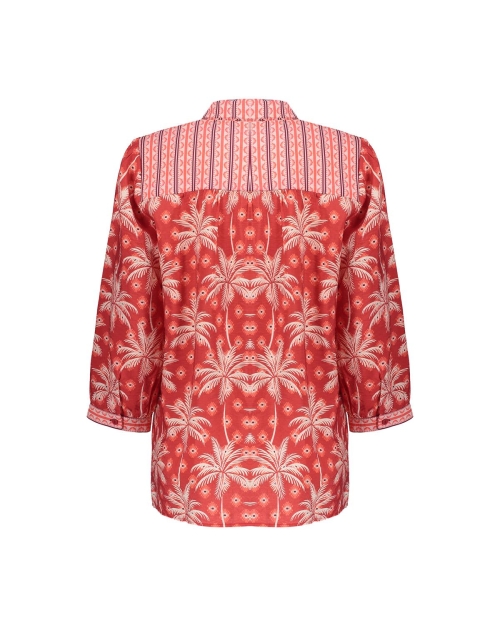 Geisha blouse 450 red/ecru
