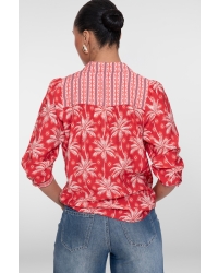Geisha blouse 450 red/ecru