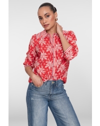 Geisha blouse 450 red/ecru