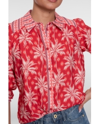 Geisha blouse 450 red/ecru