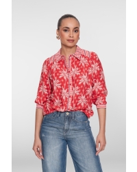 Geisha blouse 450 red/ecru