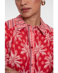 Geisha blouse 450 red/ecru