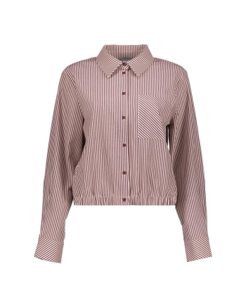 Geisha blouse 718 ecru/cherry red