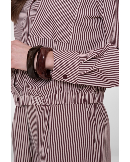 Geisha blouse 718 ecru/cherry red