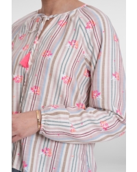 Geisha top 718 ecru/pink