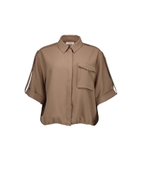 Studio Anneloes Nellie waffle blouse 2200 latte