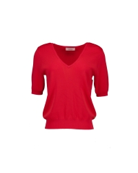 Studio Anneloes Sandy V neck pullover 2800 coral red