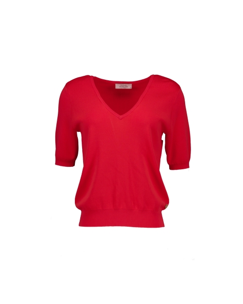 Studio Anneloes Sandy V neck pullover 2800 coral red