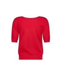 Studio Anneloes Sandy V neck pullover 2800 coral red