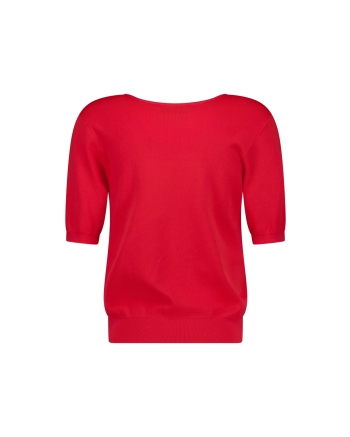 Studio Anneloes Sandy V neck pullover 2800 coral red