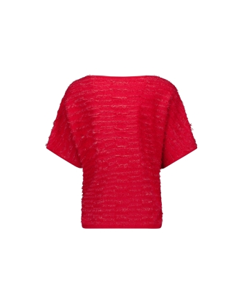 Studio Anneloes Lenti fringe pullover 2800 coral red