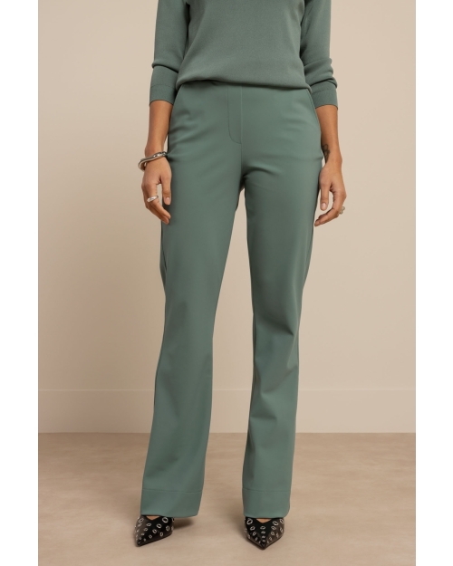 Studio Anneloes Flair bonded trousers 7600 dark sage green