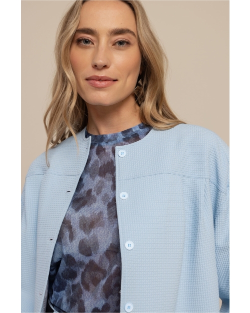 Studio Anneloes Selma waffle jacket 7000 pastel blue