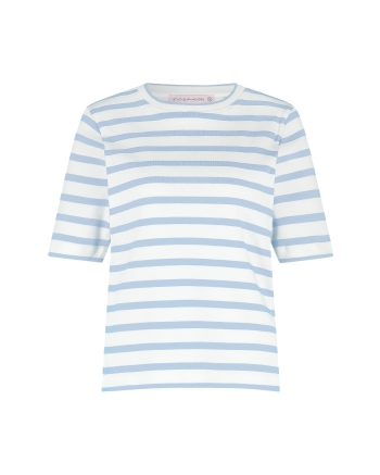 Studio Anneloes Annika stripe t-shirt 1170 off white/pastel blue
