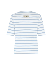 Studio Anneloes Annika stripe t-shirt 1170 off white/pastel blue