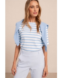 Studio Anneloes Annika stripe t-shirt 1170 off white/pastel blue