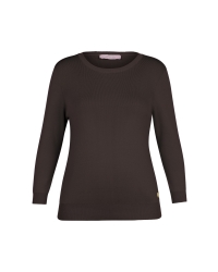 Studio Anneloes Luna 3/4 slv pullover 8700 espresso