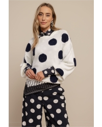 Studio Anneloes Eliza dot pullover 1469 kit/dark blue