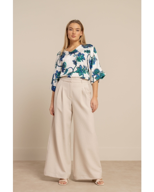 Studio Anneloes Sky sparkle waffle trousers 1401 kit/silver