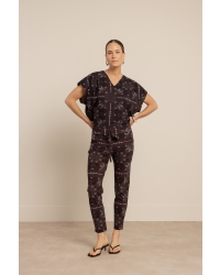 Studio Anneloes Renske paisley top 8714 espresso/kit